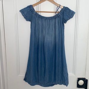 Cloth & Stone Chambray Off-The -Shoulder Dress
